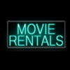 "Movie Rental" Neon Sign - (16" x 35")