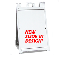 Deluxe Slide-In Signicade, Folding A-Frame (24" x 36") White