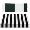 Recacril Acrylic Awning Fabric, Black/White (47" x Cut Yardage) Stripes
