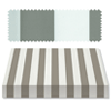 Recacril Acrylic Awning Fabric, Gray/White (47" x Cut Yardage) Stripes