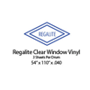 Regalite Clear Window Vinyl (3 Drum) - 54" x 110" x .040
